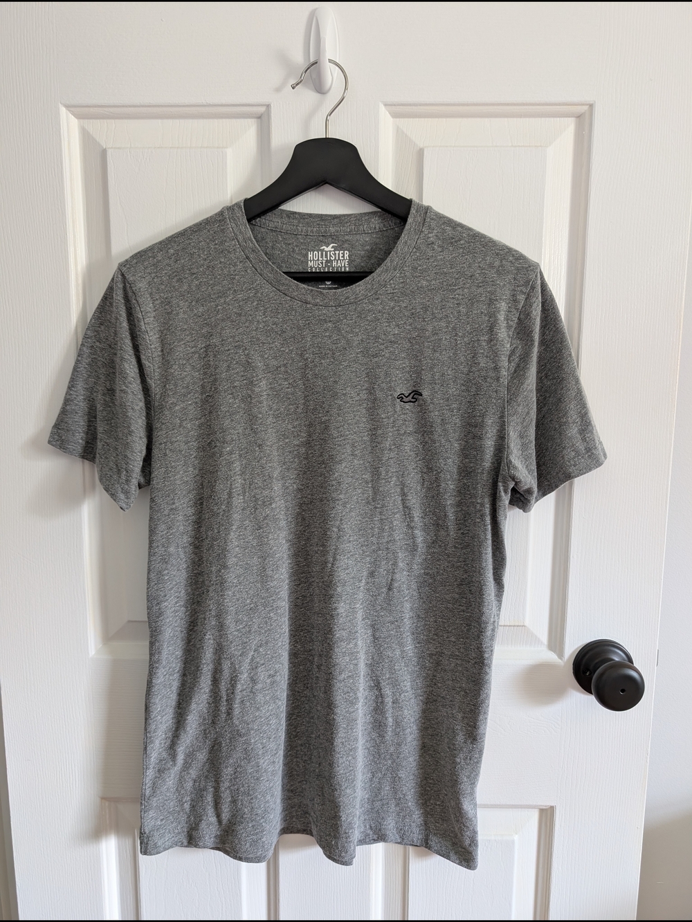 Hollister Must Have Collection Men's Gray Crew Neck T-Shirt Medium Cotton Blend
